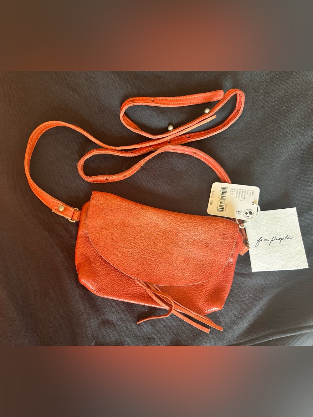 NWT FLAWED FREE PEOPLE We the Free Rider Crossbody Bag "Red Hot"
